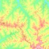 Topografische kaart Herculândia, hoogte, reliëf