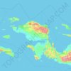 Topografische kaart West-Papoea, hoogte, reliëf