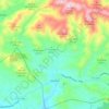 Topografische kaart Azuébar, hoogte, reliëf