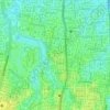 Topografische kaart Gandaria Selatan, hoogte, reliëf