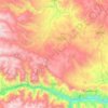 Topografische kaart Chuschi, hoogte, reliëf