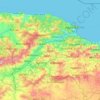 Topografische kaart Béjaïa, hoogte, reliëf