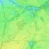 Topografische kaart Middelheim, hoogte, reliëf