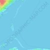 Topografische kaart Miramichi Bay, hoogte, reliëf