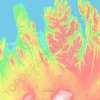 Topografische kaart Skagafjörður, hoogte, reliëf