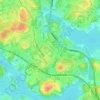 Topografische kaart Ingarö, hoogte, reliëf