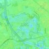 Topografische kaart Bourgoyen-Ossemeersen, hoogte, reliëf