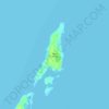Topografische kaart Tanusa Island, hoogte, reliëf