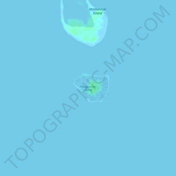 Topografische kaart Pasigpasilan Island, hoogte, reliëf