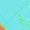 Topografische kaart Richardson Island, hoogte, reliëf