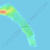 Topografische kaart Isla Chaullín, hoogte, reliëf
