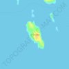Topografische kaart Turtle Island, hoogte, reliëf
