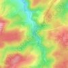 Topografische kaart Wirfttal bei Stadtkyll, hoogte, reliëf