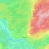 Topografische kaart Seversk, hoogte, reliëf