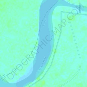 Topografische kaart Brahmani River, hoogte, reliëf