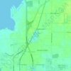 Topografische kaart Memphis, hoogte, reliëf