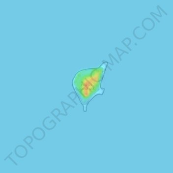 Topografische kaart Peacock Island WLS, hoogte, reliëf