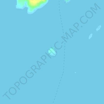 Topografische kaart Hart Island, hoogte, reliëf