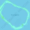Topografische kaart Île de Clipperton, hoogte, reliëf