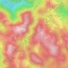 Topografische kaart Río Claro, hoogte, reliëf