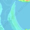 Topografische kaart Omaha Beach, hoogte, reliëf