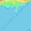 Topografische kaart Île de Bendor, hoogte, reliëf
