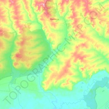 Topografische kaart Калтаса, hoogte, reliëf
