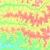Topografische kaart Rio Piracanjuba, hoogte, reliëf