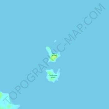 Topografische kaart Cabog Island, hoogte, reliëf