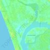 Topografische kaart W2, hoogte, reliëf