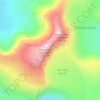 Topografische kaart Kebnekaise, hoogte, reliëf