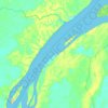 Topografische kaart Amazon, hoogte, reliëf