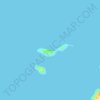 Topografische kaart Cauit Island, hoogte, reliëf