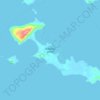 Topografische kaart Guintinua Island, hoogte, reliëf