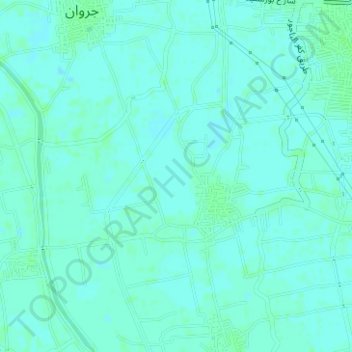 Topografische kaart Kafr Al Bagour Village, hoogte, reliëf