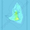 Topografische kaart St Helena Island National Park, hoogte, reliëf
