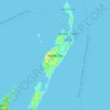 Topografische kaart Elbow Cay, hoogte, reliëf
