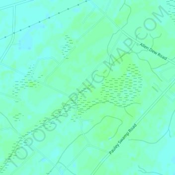 Topografische kaart Big Cypress Swamp, hoogte, reliëf