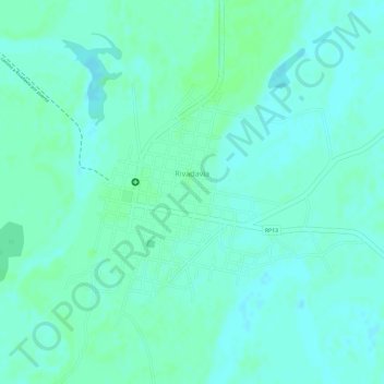 Topografische kaart Rivadavia, hoogte, reliëf