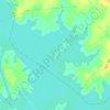 Topografische kaart Thurman Island, hoogte, reliëf