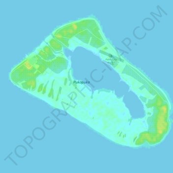 Topografische kaart Pukapuka, hoogte, reliëf
