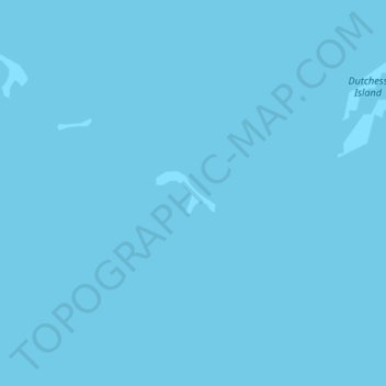 Topografische kaart Alaska Island, hoogte, reliëf
