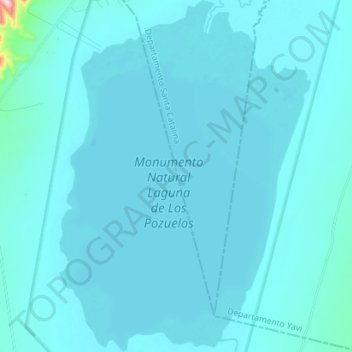 Topografische kaart Laguna de los Pozuelos, hoogte, reliëf