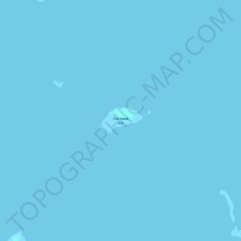 Topografische kaart Fish Hawk Key, hoogte, reliëf