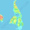 Topografische kaart Isla Apiao, hoogte, reliëf
