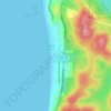 Topografische kaart Tolovana Beach Wayside, hoogte, reliëf