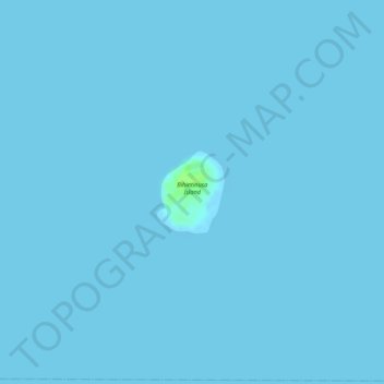 Topografische kaart Bihintinusa Island, hoogte, reliëf