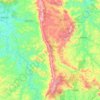 Topografische kaart Serra da Moeda, hoogte, reliëf