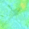 Topografische kaart Kasteel van Poeke, hoogte, reliëf