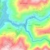 Topografische kaart Rio Cávado, hoogte, reliëf